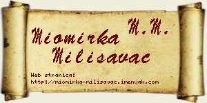 Miomirka Milisavac vizit kartica